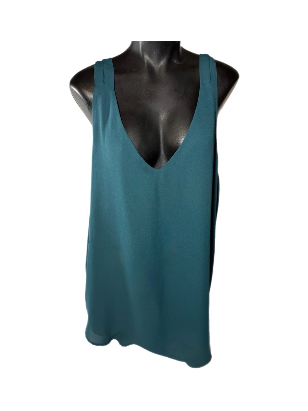 Kismet Teal V-Back Tank Top